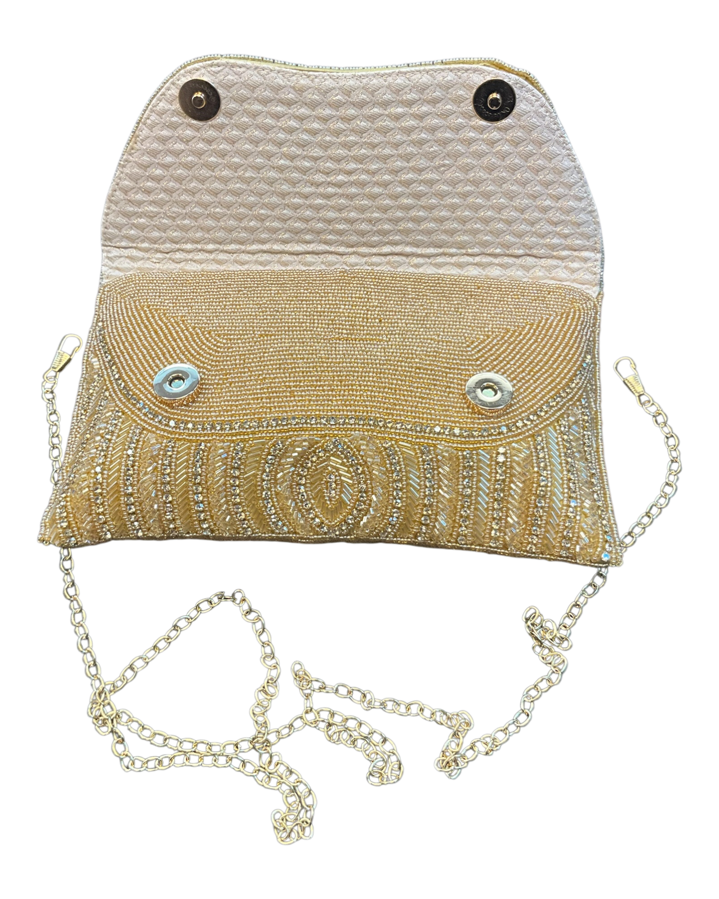 Gold - Rich Hand Embroidered Clutch Bag / Handbag -Bollywood / Weddings - JS37 06KP26