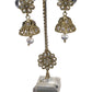 Clear - Medium - Antique Gold Finish Necklace Set with Earrings - DAJ531 KY 0724