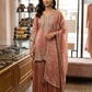UK 12 / 38" - Rose Gold - Crepe Ladies Sharara / Palazzo Trousers Suit - Sangeet / Henna / Temple - OC83012 JA