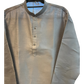 Silver Grey - Soft Silky Mens Kurta Set with Draw stringed Trousers - Sangeet Mehendi Haldi - KCS2605 06KV26