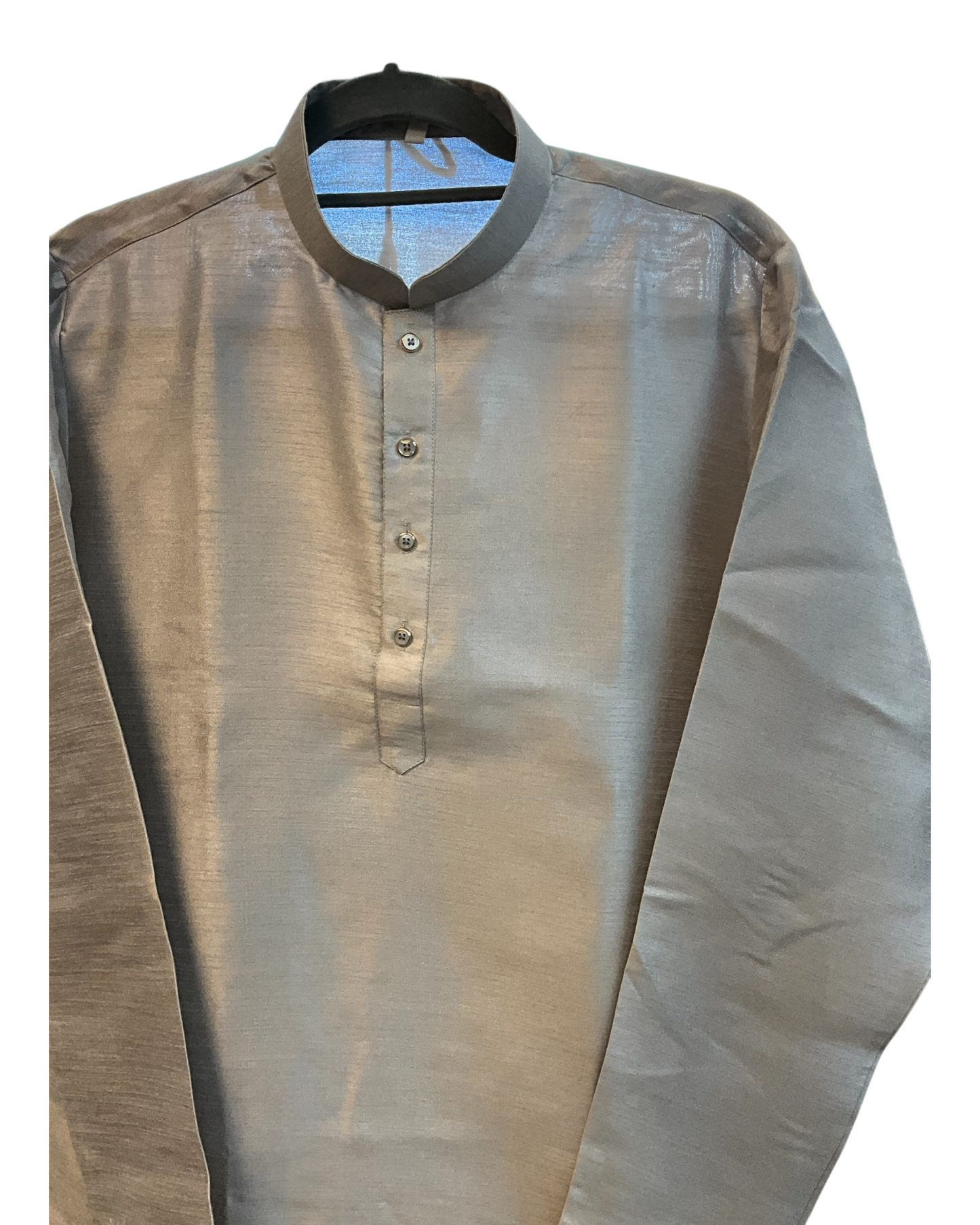 Silver Grey - Soft Silky Mens Kurta Set with Draw stringed Trousers - Sangeet Mehendi Haldi - KCS2605 06KV26