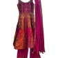 Size 12 (38") - Fuchsia Pink - Designer -  Ladies Long Top / Dress Anarkali Trousers Suit - VMK Varsha 04CP26