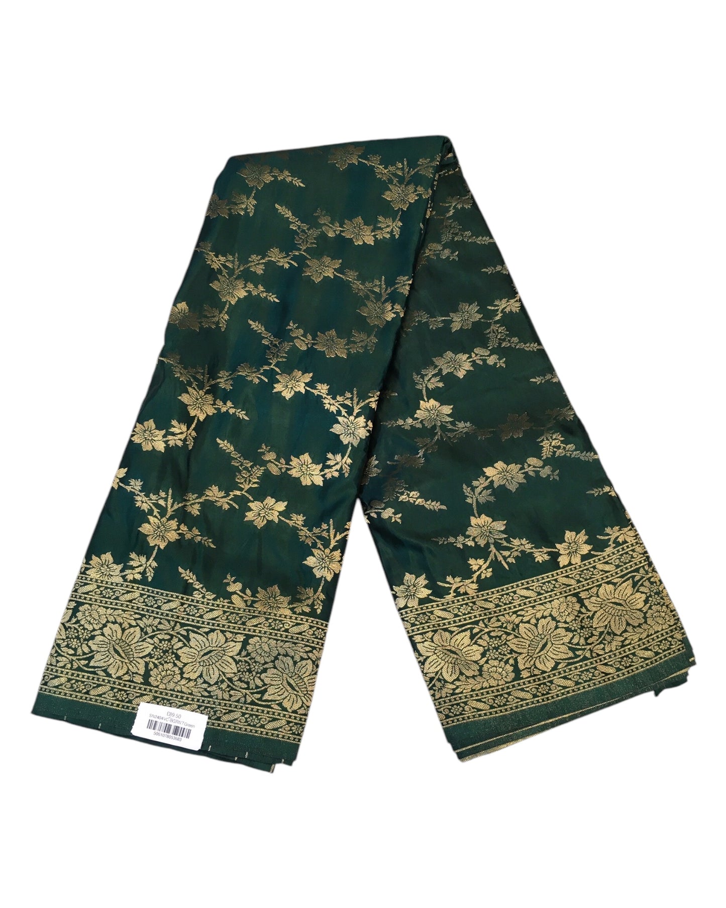 Bottle Green - Traditional Handloom Banarasi Sari / Saree - with Blouse Piece - SN2404 11VC24