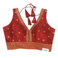 Maroon - Dupion Silky Saree / Lehenga blouse - 38" Bust (UK 12) Can be let out to size 16  - AF2406 H 0324