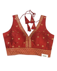 Maroon - Dupion Silky Saree / Lehenga blouse - 38
