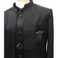 PREMIUM Slim Fit Mens Black BandhGala / Prince / Chinese Collar Open Jacket with inside Waistcoat- Fantastic Fit - CS2409 JA 0524