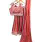Size 14 / 40" Bust - Coral Pink Ready Made Lehenga Set - UK Stock - 24h Dispatch - KTC250165  TY 0125