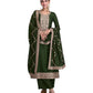 Bottle Green - Simple / Classy Chiffon Ladies Indian Salwar Suit with Rich Dupatta - SYRA9681 VP 1023