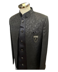 Steel Grey - PREMIUM Mens Knee Length  Jacket with Long Waistcoat - Sherwani / Indo Western - Fantastic Fit - KCS6613 05RY25