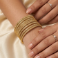 Gold Finish - Set of 8 Stone Bangles -  M to XXL - HAN2601 07Ka26