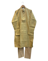 Gold - Rich Brocade Mens Indian Kurta set - UK Stock - Weddings / Walimas , Sangeet, Diwali, Eid, Mehndi / Henna - NAD25721 KA