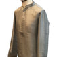 Grey - Silky -  Mens Indian Kurta set - Weddings / Walimas , Sangeet, Eid, Mehndi / Henna - NAD2511 01KJ25