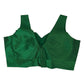 Green - Silky Saree blouse with cups,  Sleeveless - 42" - UK Stock - Quick Delivery - RNK - R722A-KY