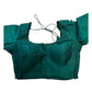 Bottle Green - HYBRID Silky Saree blouse - With Elastic on both side for Great fit - Size 36",38", 40" S M L  - VAM1216 Ap