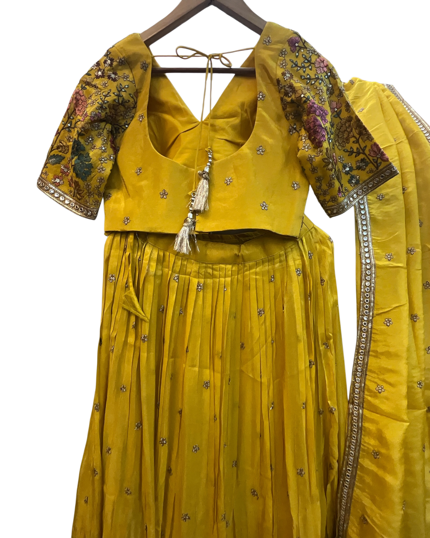 Size UK 12 (38") Haldi Yellow - Lehenga Set - Mehndi / Sangeet / Bridesmaids / Weddings / Garba  - UK Stock - 24h Dispatch - OC42224  05PH26