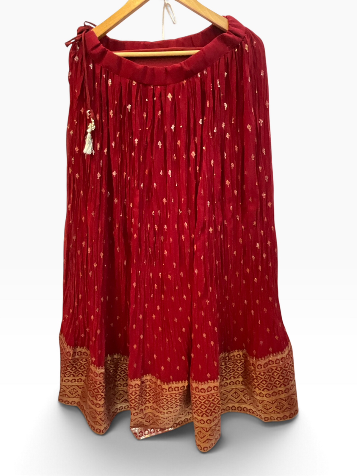 SALE ! Size UK 12 (38") Maroon - Lehenga Set - Mehndi / Sangeet / Bridesmaids / Weddings / Garba  - UK Stock - 24h Dispatch - KTC30 04JY23