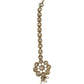 Gold - Antique Gold Finish Medium Size Tika Head Piece - Indian Ladies Fashion Jewellery - AE2432 11Vp24