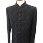 Stunning Black Self Brocade Sherwani with Hand work -  BS893 CP 0823