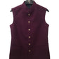 Wine - Rich Handloom Mens Waistcoat / Bandi - Bollywood - HHF2404 KV 0624