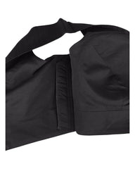 Black - Silky Saree blouse with cups,  Sleeveless - 38