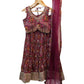 Size 12 / 38" Bust - Silky Wine - Ready Made Lehenga Set - UK Stock - 24h Dispatch - KTC250103 TY 0125