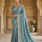 Sky Blue - Fancy Party Saree with Blouse Piece - UK stock - 24hr Dispatch - SP2624 TK