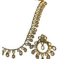 Lilac - Small Size Antique Gold Finish Necklace Set with Earrings - Bollywood - AE2519 08C25