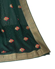 Green - Fancy Saree with Blouse Piece - SP2313 VT 0523