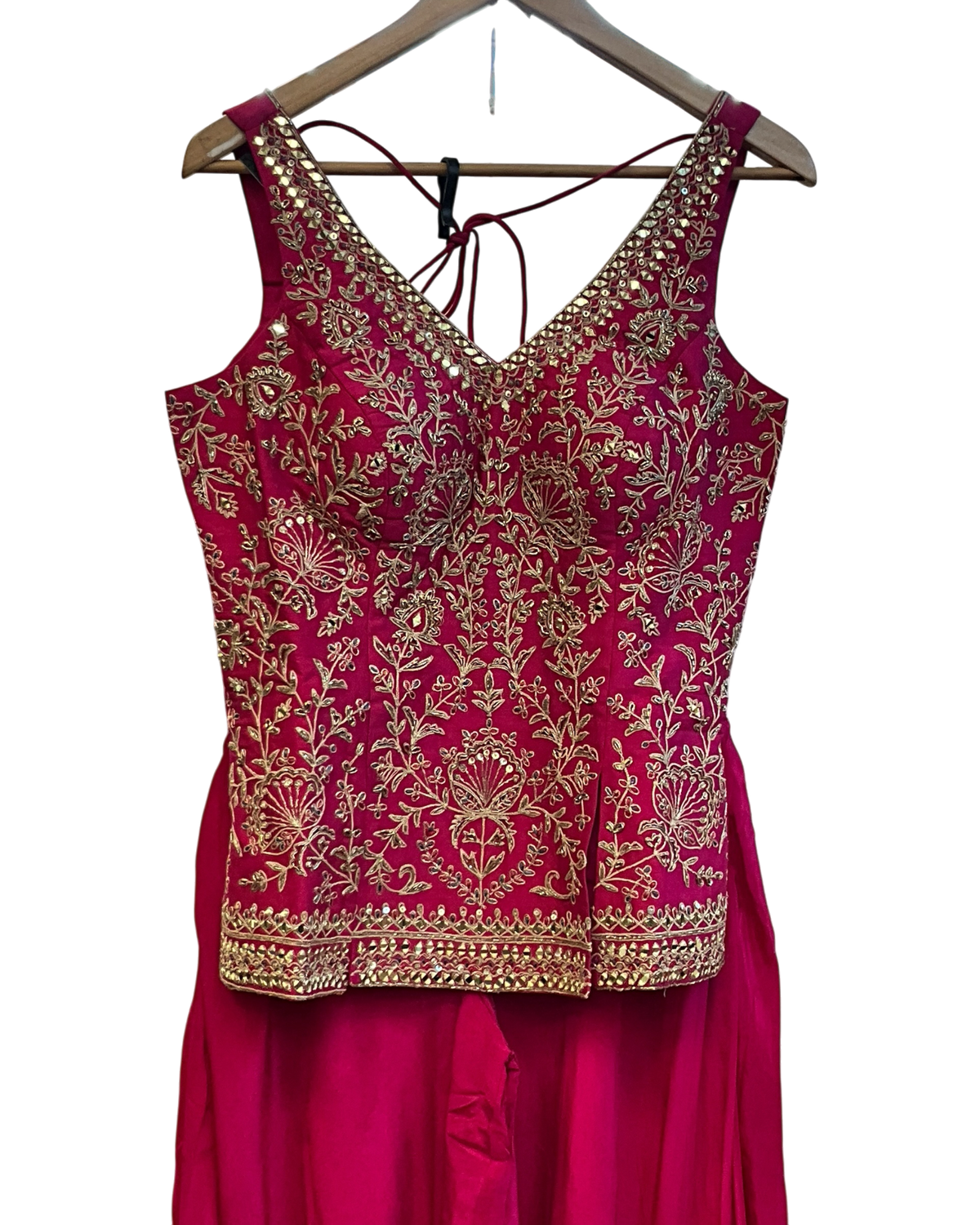 UK 12 / 38" - Fuchsia Pink - Designer Ladies Medium Top Palazzo Trousers Suit -  - VMK Sunita 10PA26