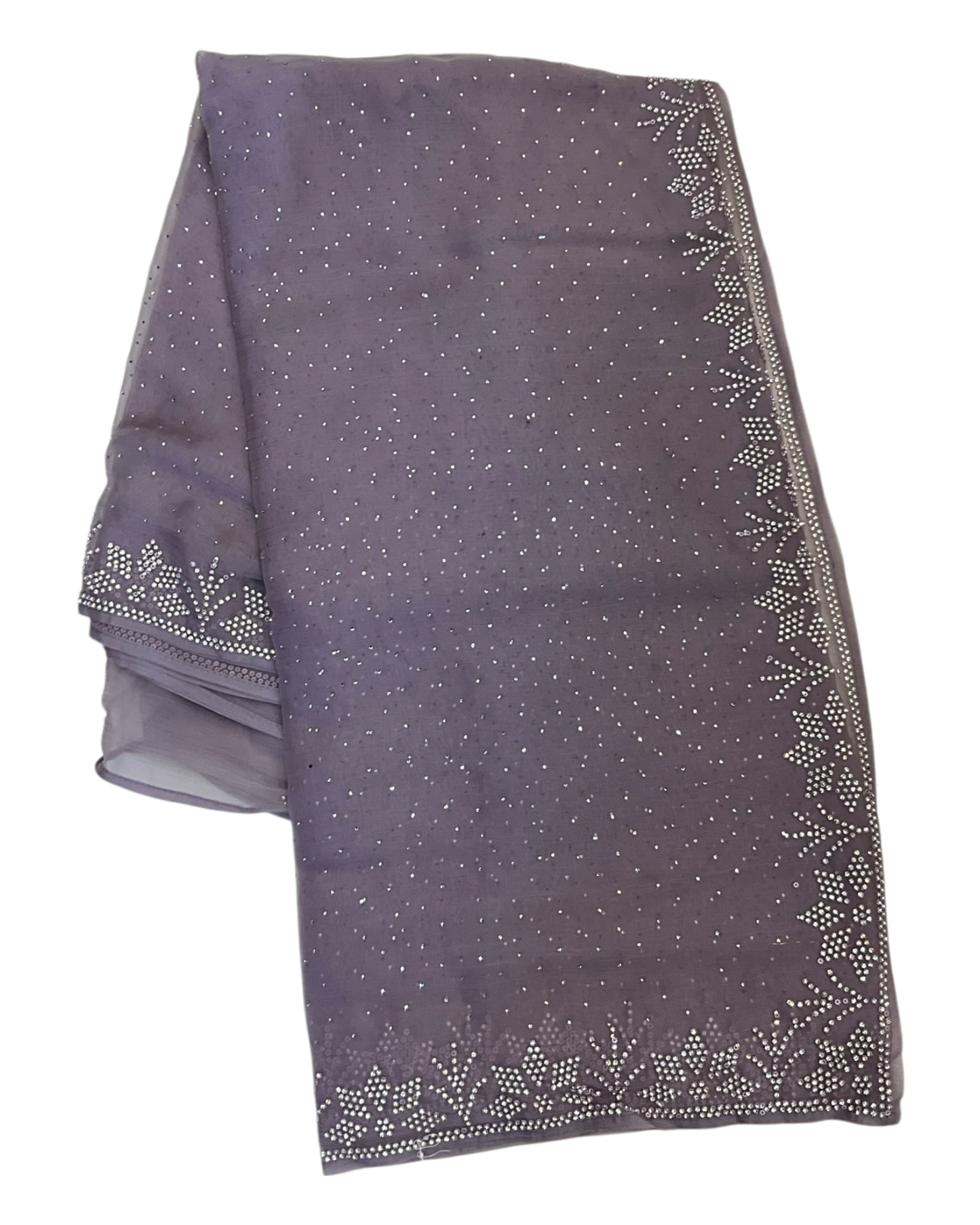 Lilac - Rich Saree with Bead Embroidery and Blouse Piece - UK stock - 24hr Dispatch - RS2524 TY