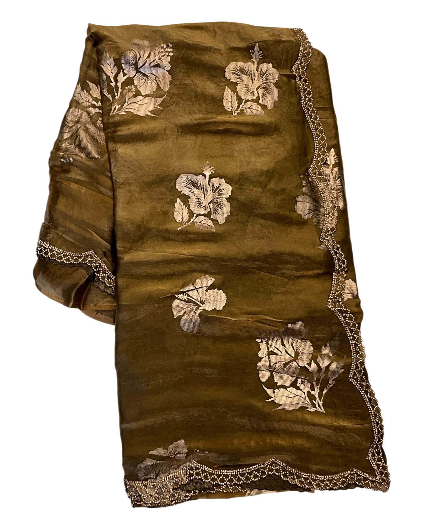 Gold - Floral Printed Blouse Piece - UK stock - 24hr Dispatch - RS2504 VP
