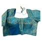 38" & 42" - Turquoise Blue / Firozi - Banarasi Brocade Saree / Lehenga Blouse -UK Stock - Quick Dispatch - X1126 01A25