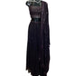 Wine - Designer Ladies Short Top Palazzo Trousers Suit - Size 10 (36") - VMK ARPITA CP