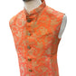 Burnt Orange - Rich Brocade - Mens Traditional Waistcoat - UK Stock - VNS-JKT01 10KK25
