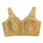 Gold - Gold / Silver Embroidery Silky Saree blouse with cups,  Sleeveless - 38" - UK Stock - Quick Delivery - RNK - R717-KV