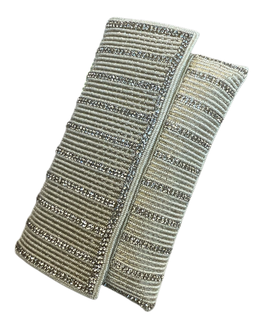 Cream - Rich Hand Embroidered Clutch Bag / Handbag -Bollywood / Weddings - JS32 04KP26