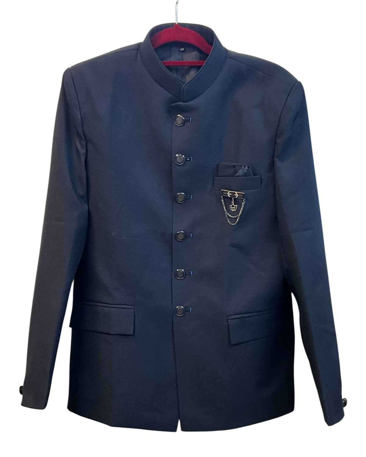 Dark Navy Blue - PREMIUM Slim Fit Mens Nehru / BandhGala / Prince / Chinese Collar Jacket - Fantastic Fit - CS2701 VP