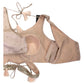 Champagne / Peach - Designer Ladies Short Top Palazzo Trousers Suit - Size 12 (38") - VMK KIA RR