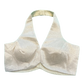 Size 36" / UK 10 - Champagne / Cream - Shimmery Crinkle Halter Neck Saree blouse with cups - UK Stock - Quick Delivery - RNK - R999A-KJ