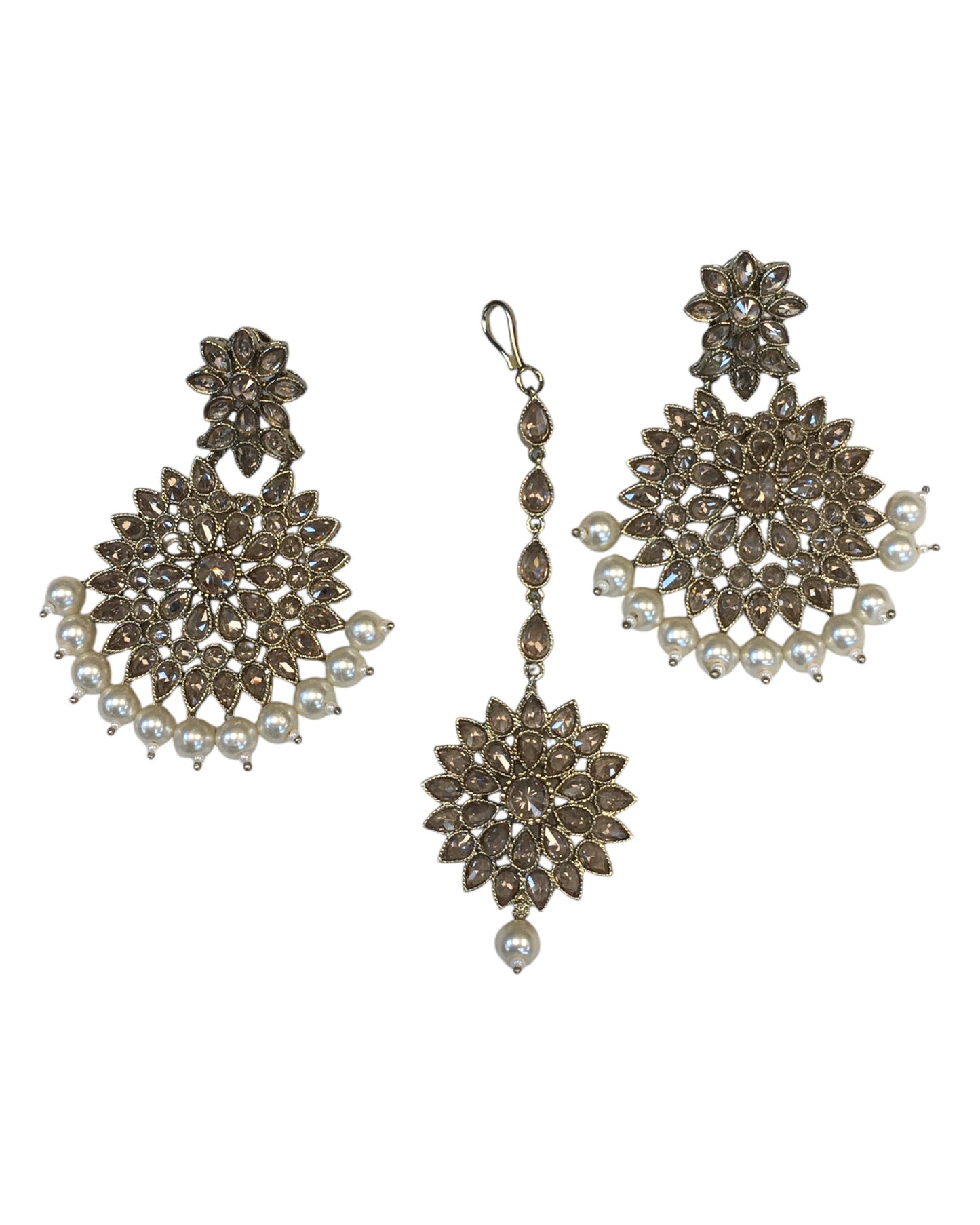 Antique Gold & Pearls - Antique Gold Finish Long Necklace set - Bollywood - Weddings - KAJ1046 11KA24