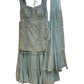 UK 12 / 38" - Pastel Light Blue - Designer Ladies Indian Medium Top Palazzo Trousers Suit - UK Stock - 2/3 days delivery - VMK CHARMI RP