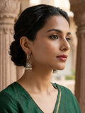 Delicate Kundan & Pearl Hoop Jhumka Earrings - 15BE36 09T26