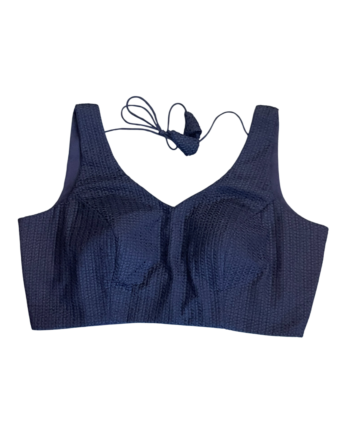 Size 36" / UK 10 - Navy Blue - Sleevless Saree blouse with cups - UK Stock - With Margin inside - VAM1301 - KY