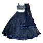 Stunning Navy Blue Lehenga Set - Size 12(38") - UK Stock - 24h Dispatch - KTC250618 PY