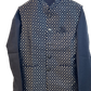 Navy Blue - Mens Kurta Set with Rich Brocade Waistcoat  - UK Stock - Quick Dispatch - SHU2609 05VV26