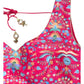 36" Bust (UK 10) Coral - Silky Block Print Saree / Lehenga blouse - Can be let out to size 14  - X1199 01KV25