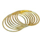 Clear / White Stones - Set of 8 Diamante Stone Bangles -  M to XXL - HAN2602 07Ka26