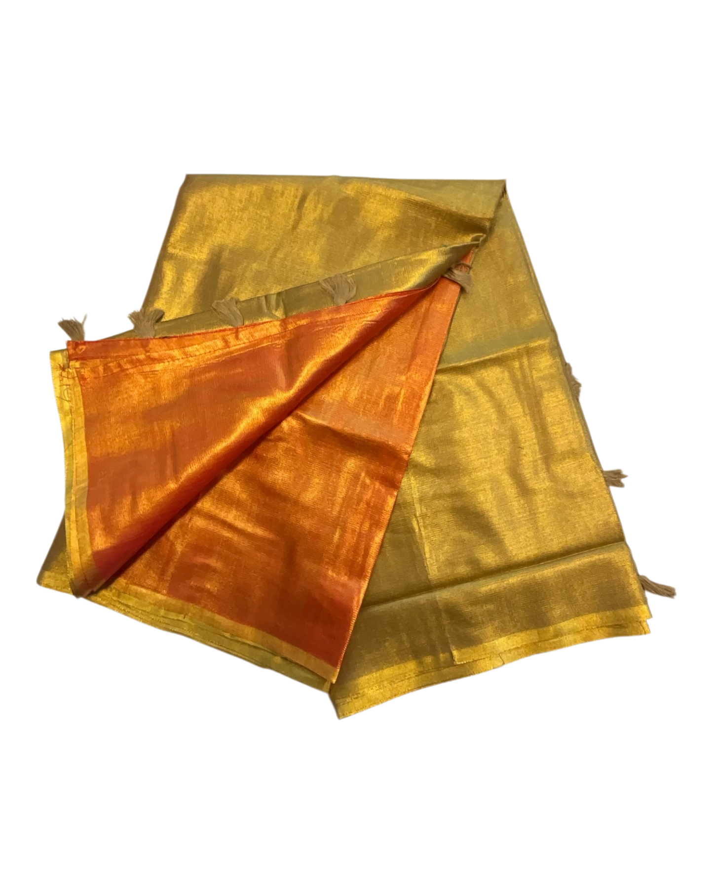 Dark Gold - Classic Plain Cotton Silky Fancy Saree with Blouse Piece - UK Stock - 2/3 days Delivery  12KV25 RP511