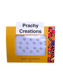 Pack of 14 Round Silver Stone Bindis in Small Size- 24 hrs dispatch from UK ST2418 24ap04