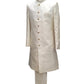 Cream - Classic Self Brocade Sherwani with Gold Buttons - XS, S, M, L, XL to XXXL BS786 JP 0823